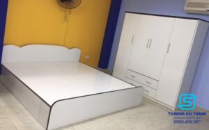 Bộ giường tủ cho bé màu trắng